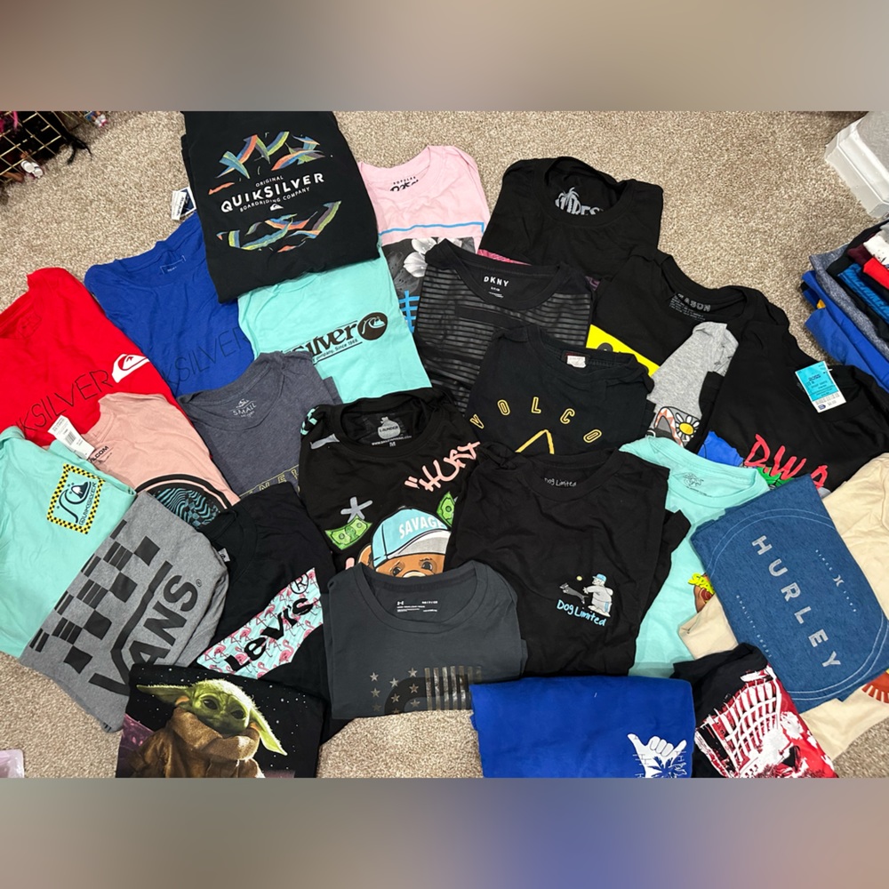23 teen boy shirts! Excellent condition! Sizes Medium and large